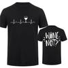 Wine Notwhy Notwine Heartbeat Creativity Print Unisex TShirt Breathable Funny Clothing Oversize Casual Tops Unisex Short Sleeve