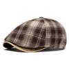 Vintage British Plaid Patchwork Newsboy Cap for Women  Suitable for All Occasions-Intimate Design, Enjoy The Comfort of The Hat