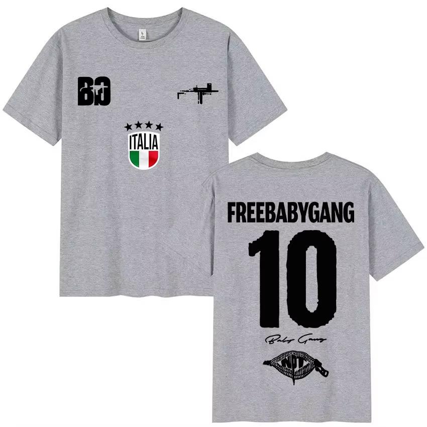 Rapper Baby Gang Tour Album Merch T-Shirts Herren Damen Kleidung Hip Hop T-Shirt Frühling Sommer Hip Hop Freizeit Kurzarm Oberteil