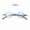 2023 Fashion Japanese Reading Glasses: Anti-Blue Light, Small Round Frame, Mini Spring Temples