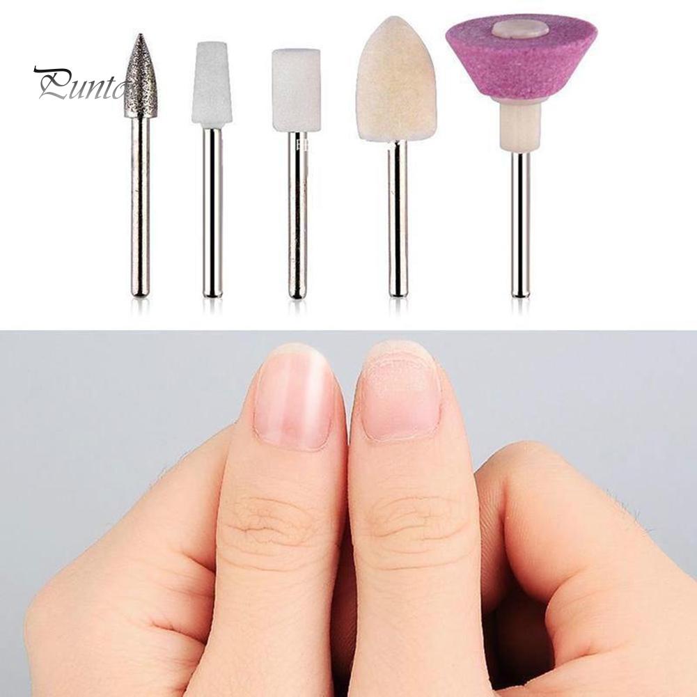 Puntos Nail Art Manicure Machine 5Pcs Grinding Drill Bits Polish Tool for Electric