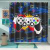 Boy Room Video Gamepad Printed Shower Curtain, Toilet Bathroom Bathtub Decorative Shower Curtain With 12 Hooks
