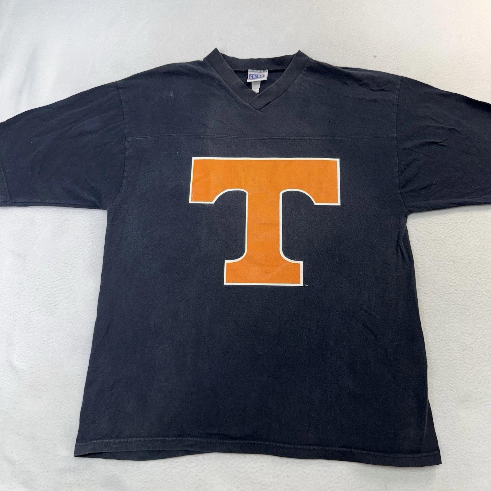 Винтажная футболка Tennessee Volunteers Vols, двусторонняя, NCAA, размер XL, с потертостями 4XL
