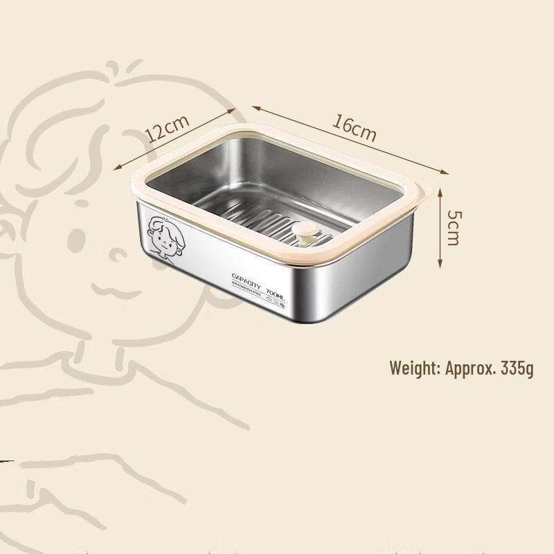Wutuo 700ml Microwavable Insulated Lunch Box