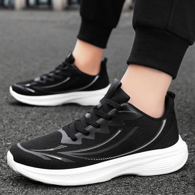 Sneakers Men's One-piece Hair Generation Men's Shoes Spring Mesh Shoes Wholesale Polyurethane Soft-soled Running Shoes Single Shoes