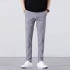 Summer Ice Silk Men's Striped Casual Pants New Korean Style Long Pants Men