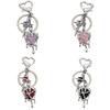 Gotischer Stil Herzkreuze Schlüsselanhänger Eleganter Legierungsanhänger Cooler Herzschlüsselanhänger Für Frauen Trendiges Accessoire Perfektes Geschenk