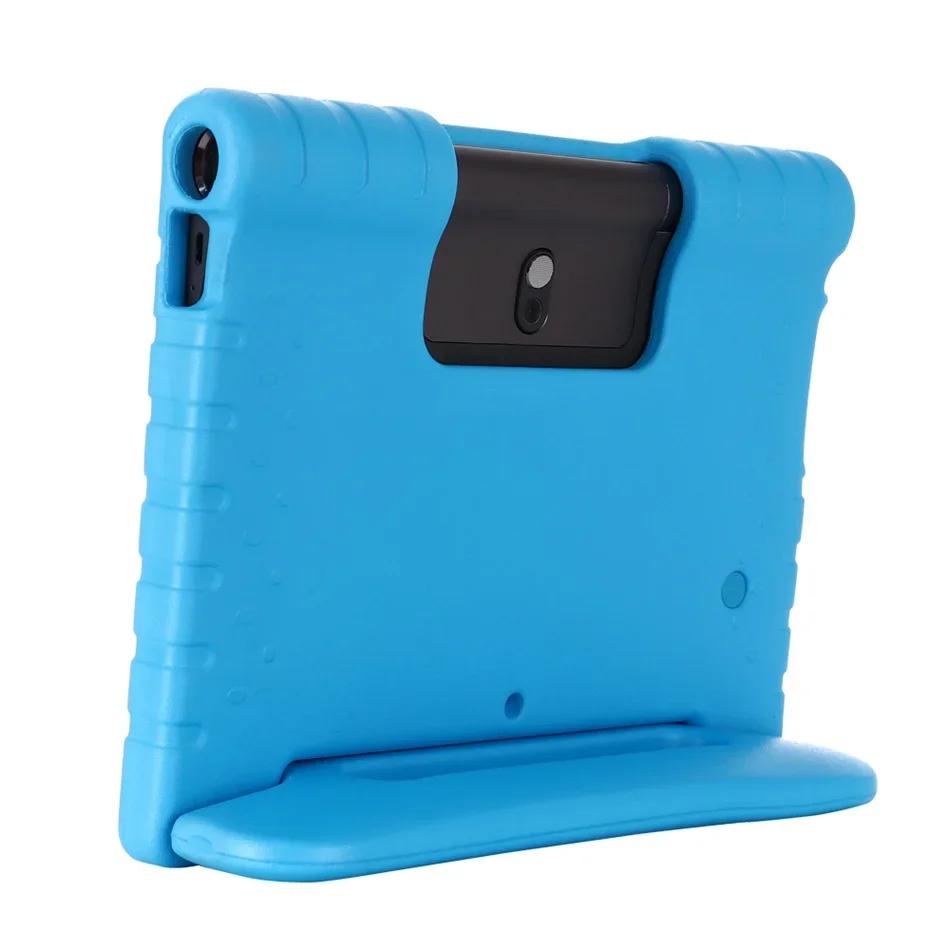 Étui pour Tablette Enfant en EVA pour YOGA Tab 5 YT-X705F Tab M11 M10 M9 Plus 10.6 10.1 Pouces Support Armure Rigide Housse antichoc TB-330FU 330XU 331FC bleu