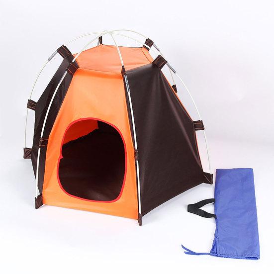 Folding Anti-Ultraviolet Waterproof Pet Tent Patchwork House for Small Dog Cat
