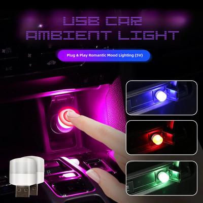 USB Car Ambient Light 5V - Mini Plug & Play Vnitřní náladové světlo