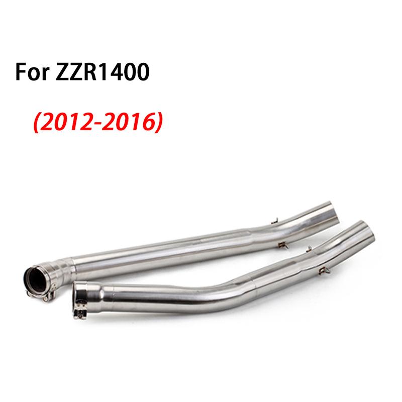 Slip-On für Kawasaki ZZR1400 Ninja ZX14R ZX14 2006-2016 Motorrad Auspuff Mittelrohr 51mm Escape Moto Schalldämpfer Mittelrohr