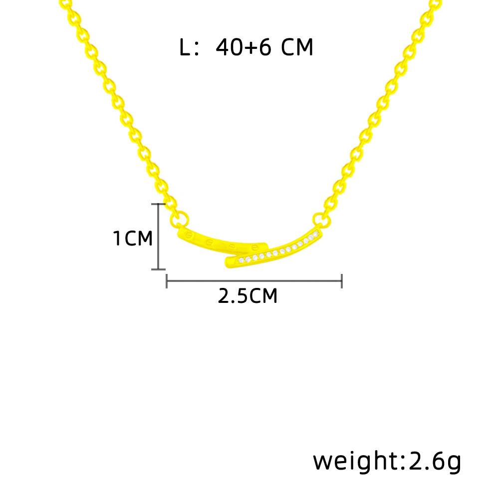 Minority Design Sense Geometric Titanium Steel Necklace Feminine Temperament Simple Pendant Clavicle Chain with 100 Accessories.