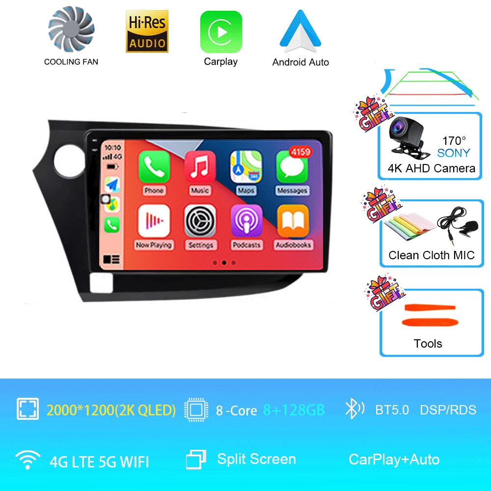 9" Android 14 For HONDA INSIGHT 2009 - 2014 Navigation GPS Carplay Multimedia Player Car Radio Auto Stereo 2din DVD 360 Camera