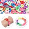 50Pcs Hollow Out Five Petal Flower Plastic Colorful Large Hole Plum Blossom Bead Charm for Hair Clips Earring Jewelry   Findings