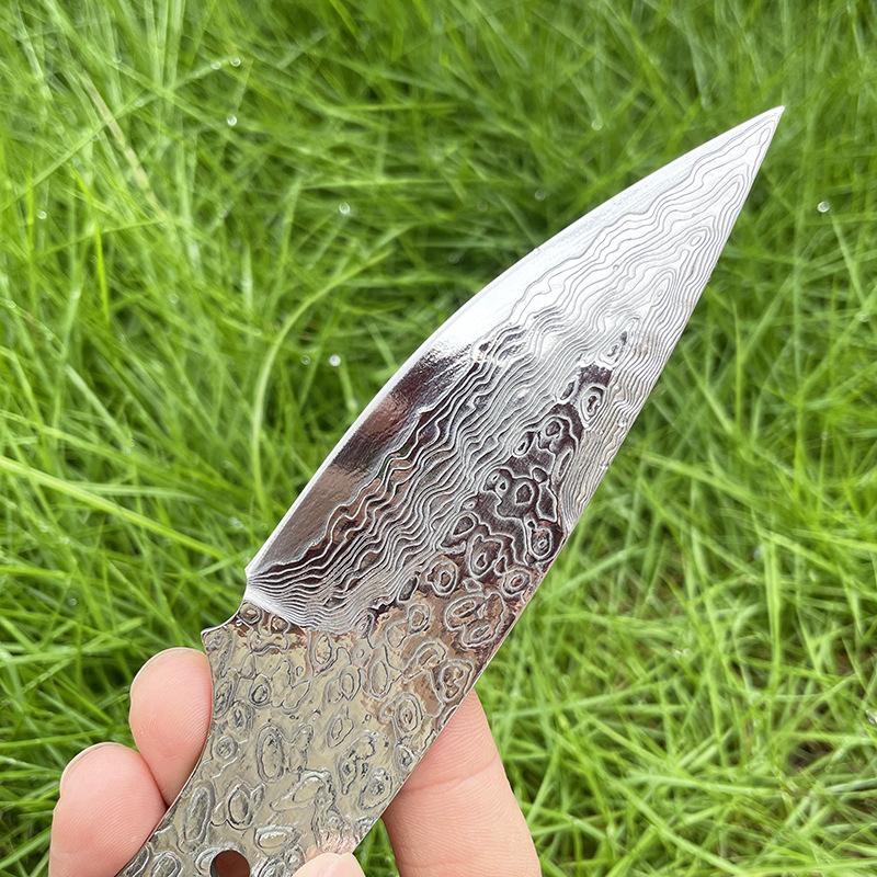 GV10 Acier Damas Billet de Couteau Semi-fini DIY Barre Lame Intégrée Ébauche de Couteau Matériau de Couteau Lame