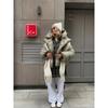 Women's Hooded Long Sleeve Puffer Coat Loose Oversized Solid Streetwear Winter Bubble Jacket