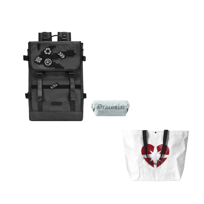 COEXISTENCE Polyester Backpack Unisex Black 31240