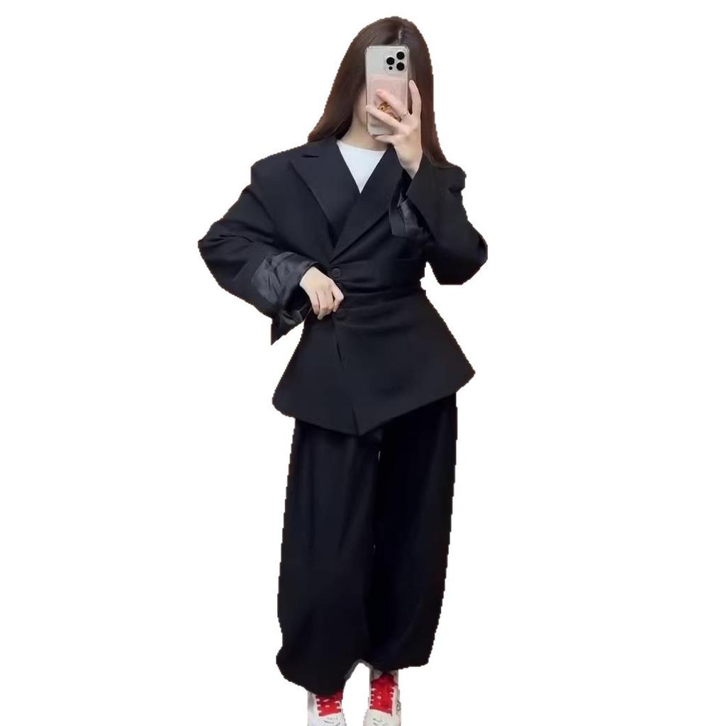 Cross-border European and American women's clothing Amazon temperament button long-sleeved trend commuter workplace waist leggings