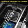 12V Quick Charge 3.0 USB C Car Charger Socket Dual PD & QC3.0 USB Fast Chargring Socket Power Outlet with LED Voltmeter Switch