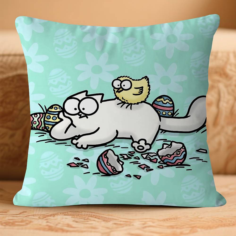 S-Simons Cartoon C-Kat Kissenbezug Kissenbezug Polsterung Sofa Zierkissen Heimdeko Kissenbezug