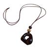Autumn and winter retro irregular hollow resin pendant necklace light luxury high-end sweater chain fashion versatile necklace women