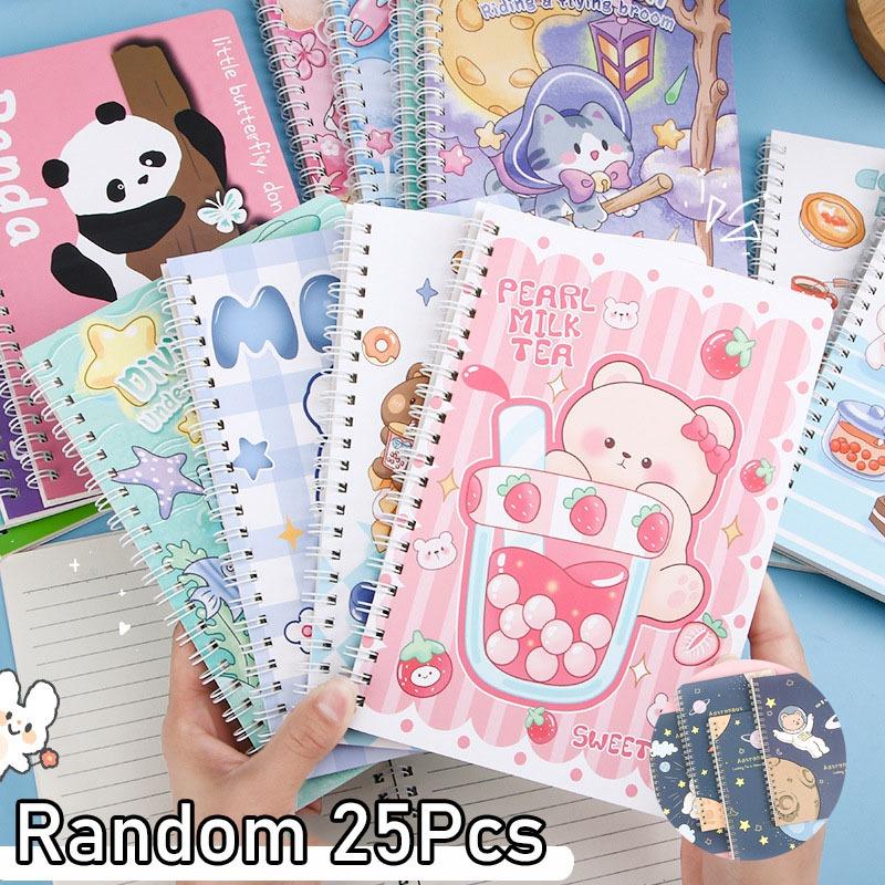 

5Pcs Kawaii Stationery Office Accessories School Supplies Portable Notebook Notepad for Daily Notes Stationery Gift Random style 5Pcs
