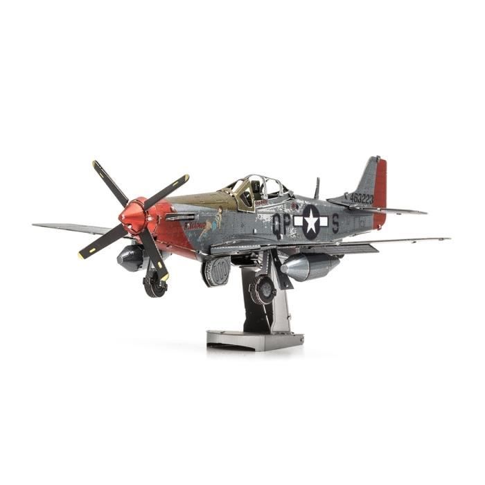 Metal Earth Fascinations, P-51D Mustang Sweet Arlene 3D puzzle en métal, miniature découpée au Laser