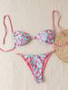 Triangle Strap Pearl Sexy Bikini Split Swimsuit