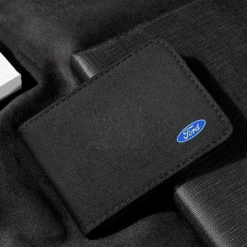 New 2026 Car Sticker Car Driver License Holder Carbon Fiber Card Bag For Ford Focus Mondeo C-max Fiesta 2009 2010 Ranger Fusion