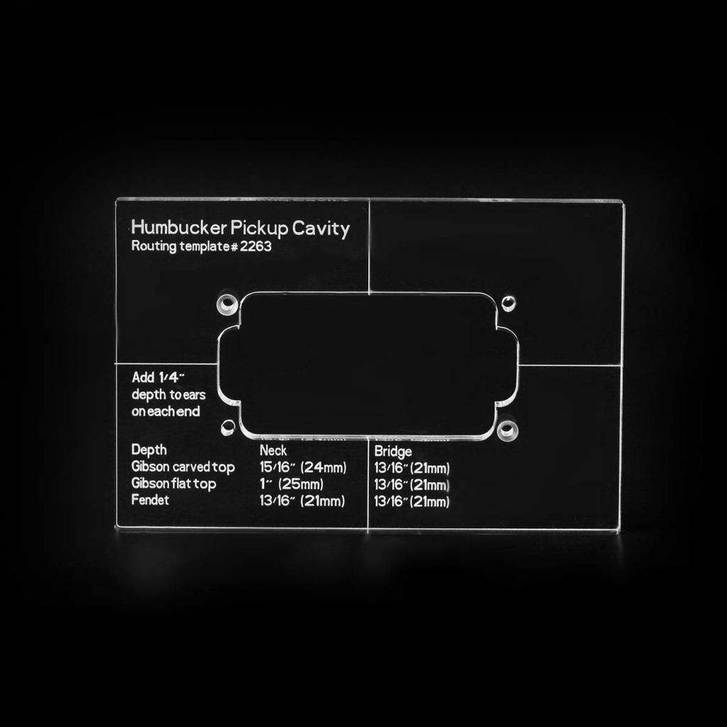 Musiclily Pro Humbucker Pickup Cutting Acrylic Template Set for Electric Guitar Bodies and Pickguards