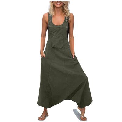 Damen-Overalls in Übergröße, Yoga, lockere Hose mit weitem Bein, einfarbige Hosenträger, Körperkleidung, Strampler