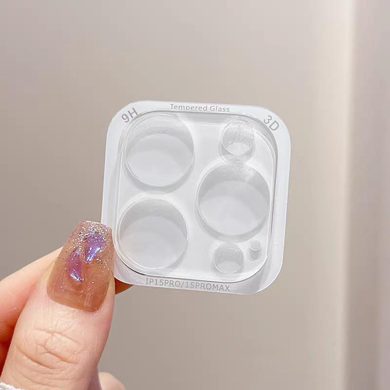 

3D Camera Lens Protector For iPhone 16 15 14 Pro Max Plus Full Coverage AR AF Tempered Glass Metal Camera Cover Protective Film 16 Pro Or 16 Pro Max прозорий