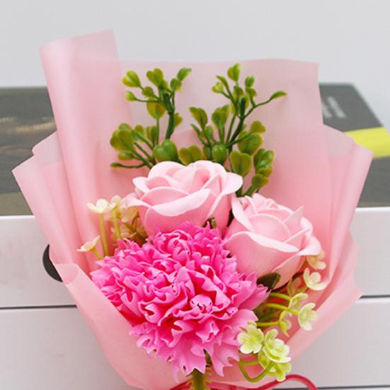 Soap Flower Bouquet Scented Artificial Carnation Rose Flower Bouquet for Women Mom Wife Best Friend Birthday Christmas Valentine's Day