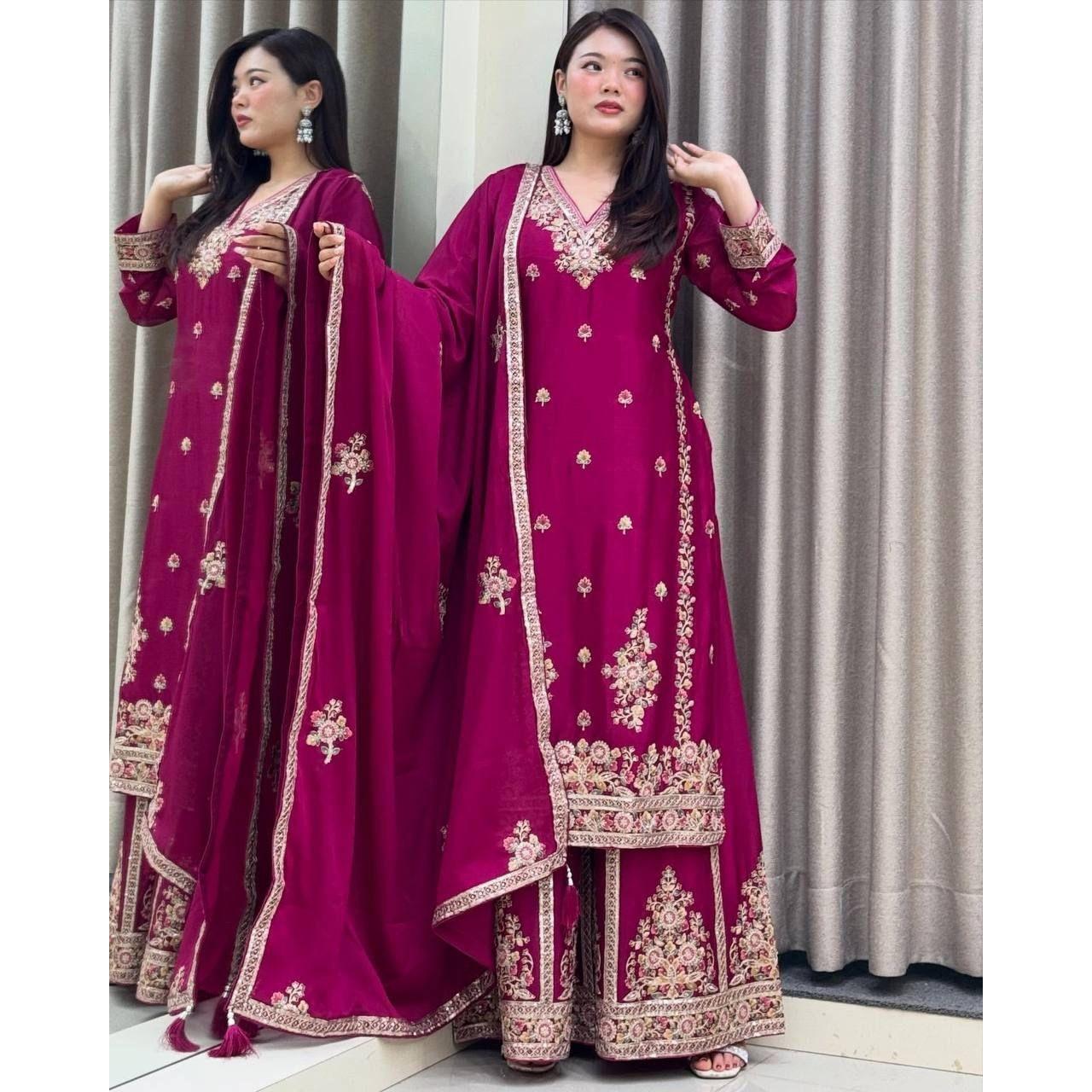 Bollywood Paksiatni Designer Salwar Kameez Indian Party Wear Ethnic Sharara Suit L-40