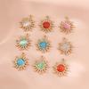 10Pcs Gold Plated Opal Sun Charm Pendant Jewelry Making Bracelet Necklace Diy Earrings Accessories Craft