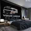 Daf Team Custom Name Wall Tapestry Aesthetic Wall Hanging Printed Fabric Blanket Decorative Tapestries For Bedroom Living Room Home Decor