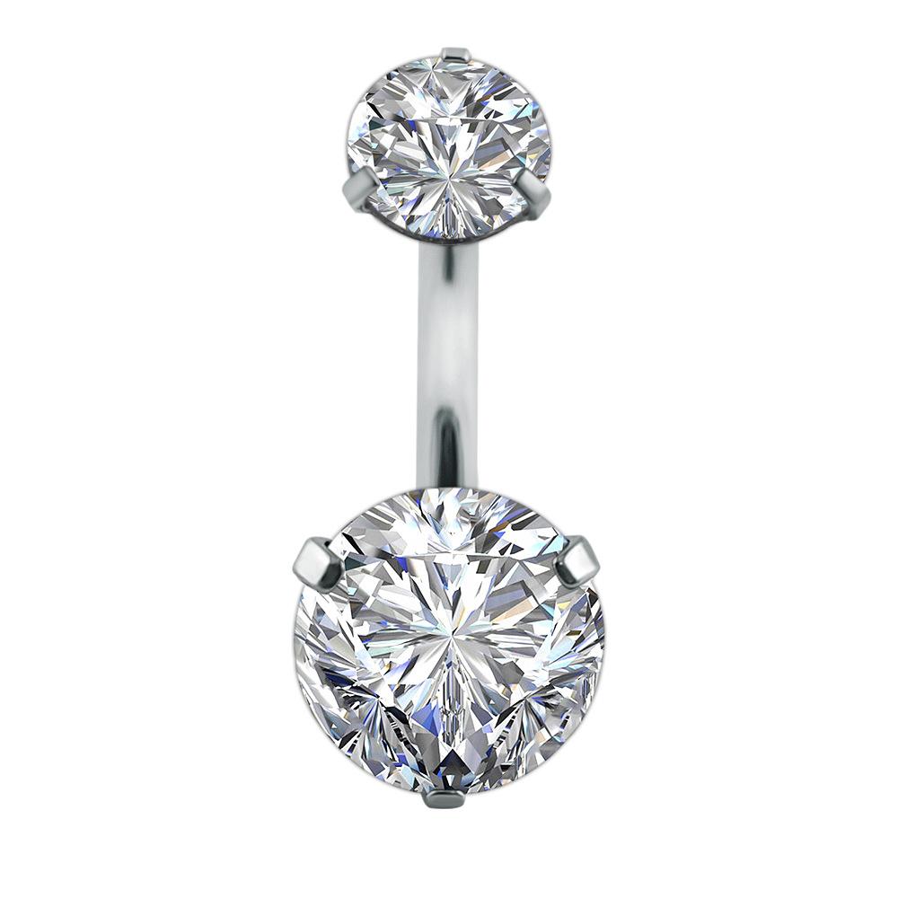 Crystal Navel Ring Barbell Drop Dangle Body Piercing Nombril Ombligo Belly Button Rings Men Women Body Jewelry