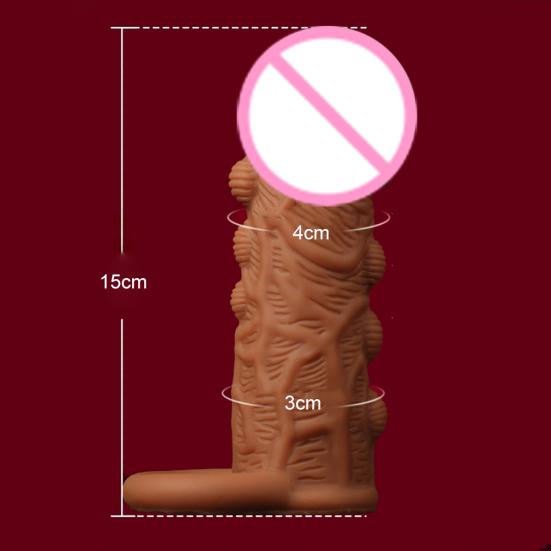 Male Soft Penis Extender Sleeve Reusable Condoms Time Delay Adults Sex Toys