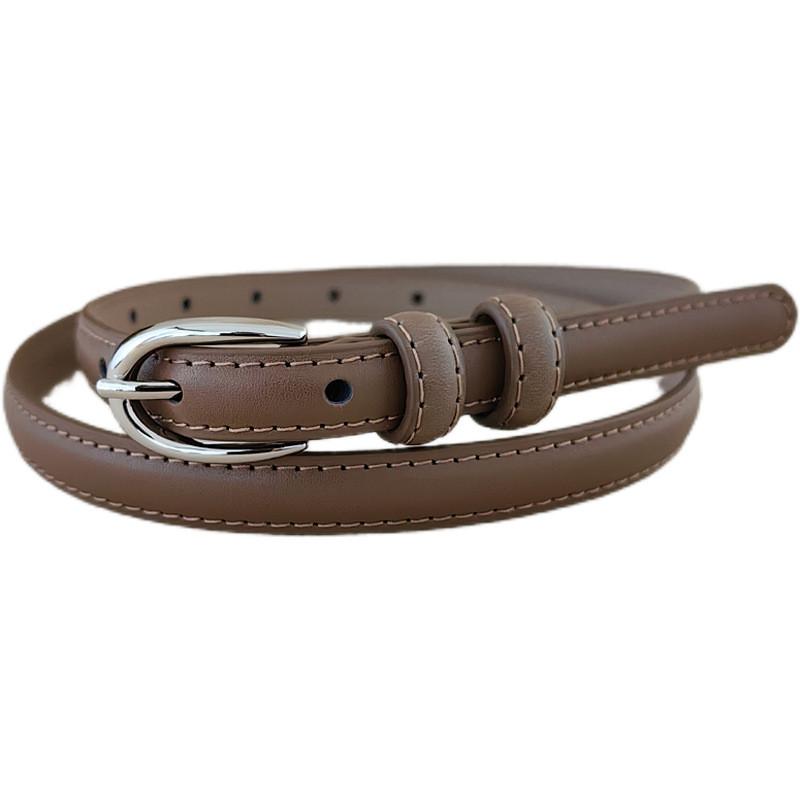Genuine Leather Womens Belt With Alloy Buckle For Casual Jeans And Pants