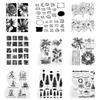 Christmas Cartoon Retro Stamp Cut Transparent Stickers for Journal Decoration DIY