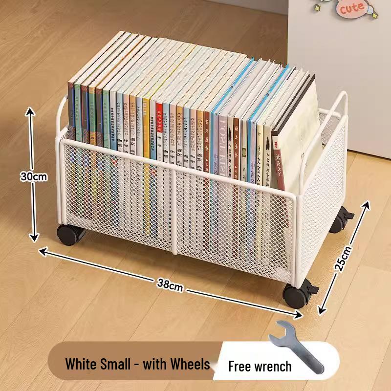 Compact Storage Cart with Casters for Bags, Backpacks, Books, and More