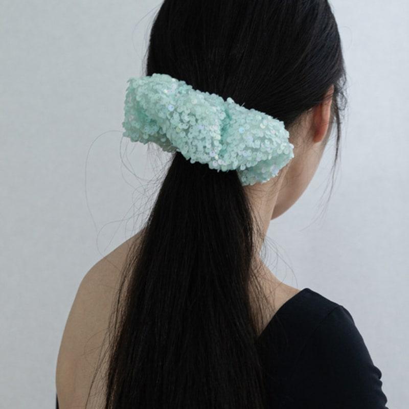 Eclaaire LANTERNE Scrunchie | SEQUIN MINT