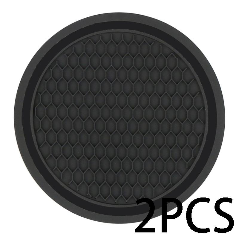 

2pcs Car Water Cup Base, Car Water Cup Non-slip Mat, Cup Holder Mat, Car Interior Decoration Anti-slip Pad PVC чёрный