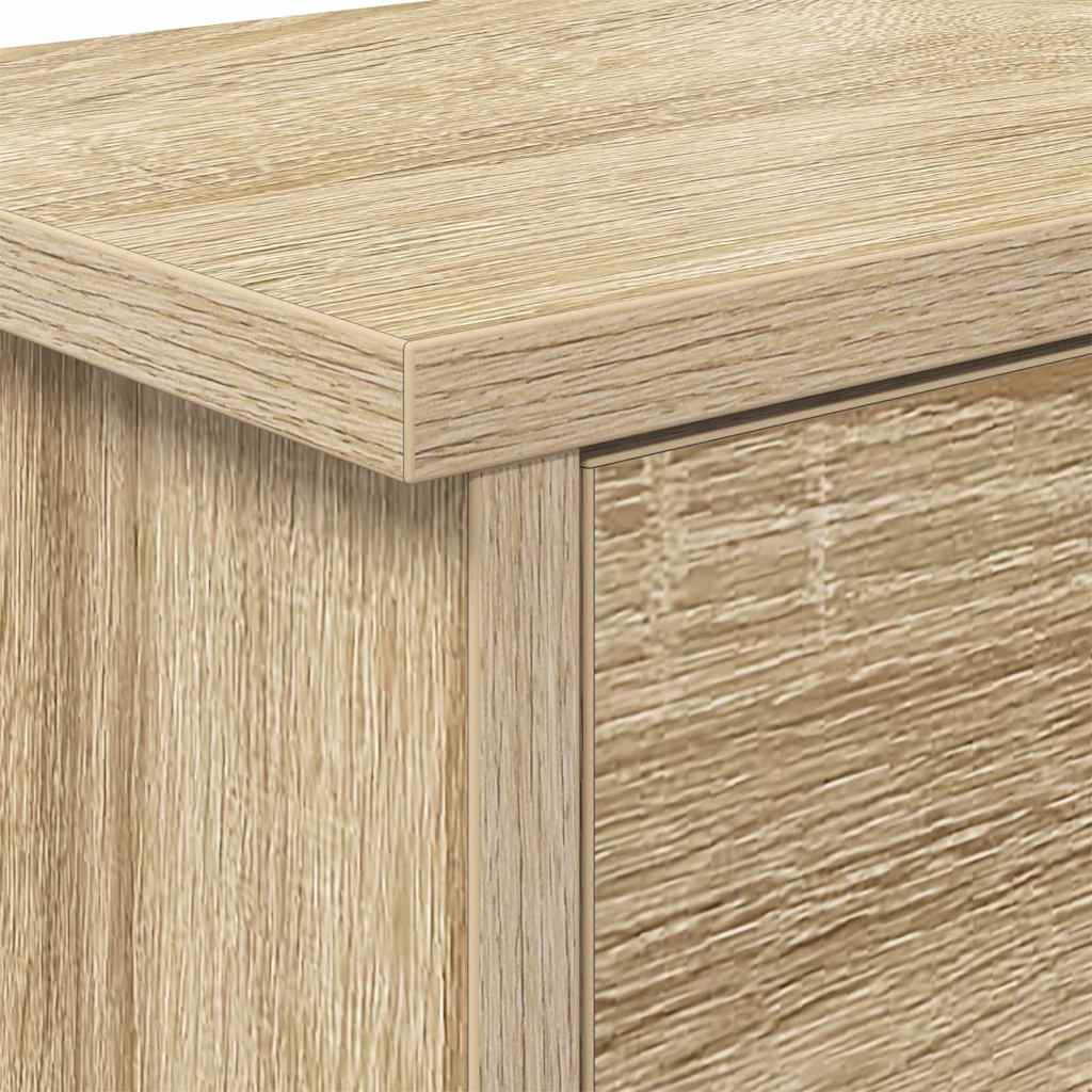 Wall Mounted Nightstand with Door Sonoma Oak 50 x 20 x 30 cm