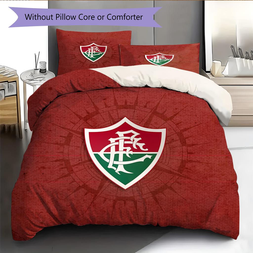 Fluminense FC Pattern Bedding Quilt Set Home Decoration Gift (1 * duvet cover + 2 * pillowcase without core)