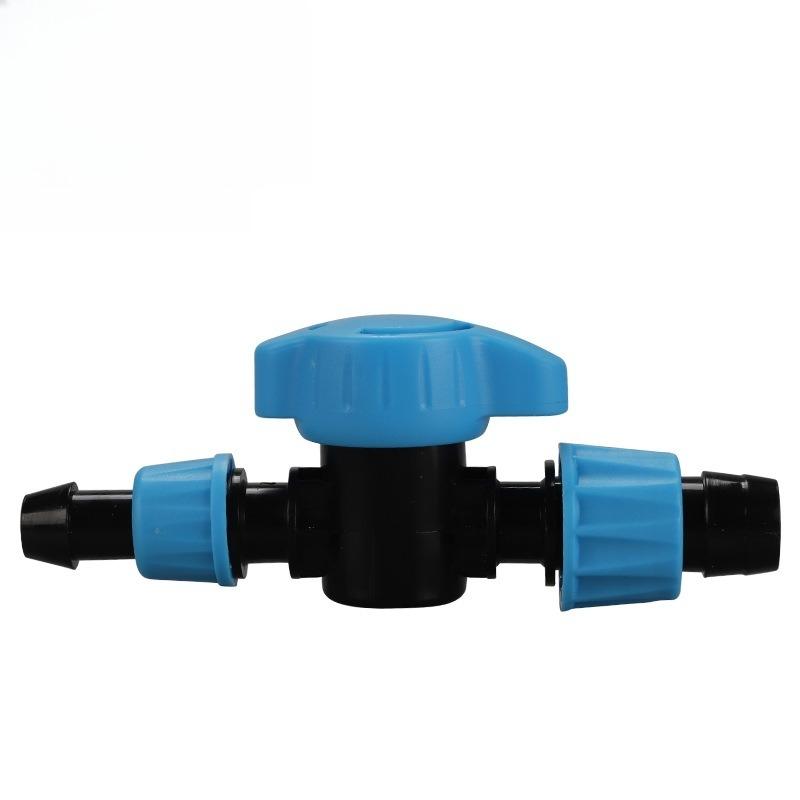 10pcs 16mm in-Line Ball Valve Drip Irrigation Plastic Water Valve Barbed Ball Valve Water,Oil,Gas for 1/2 and 5/8 Inch Tubing