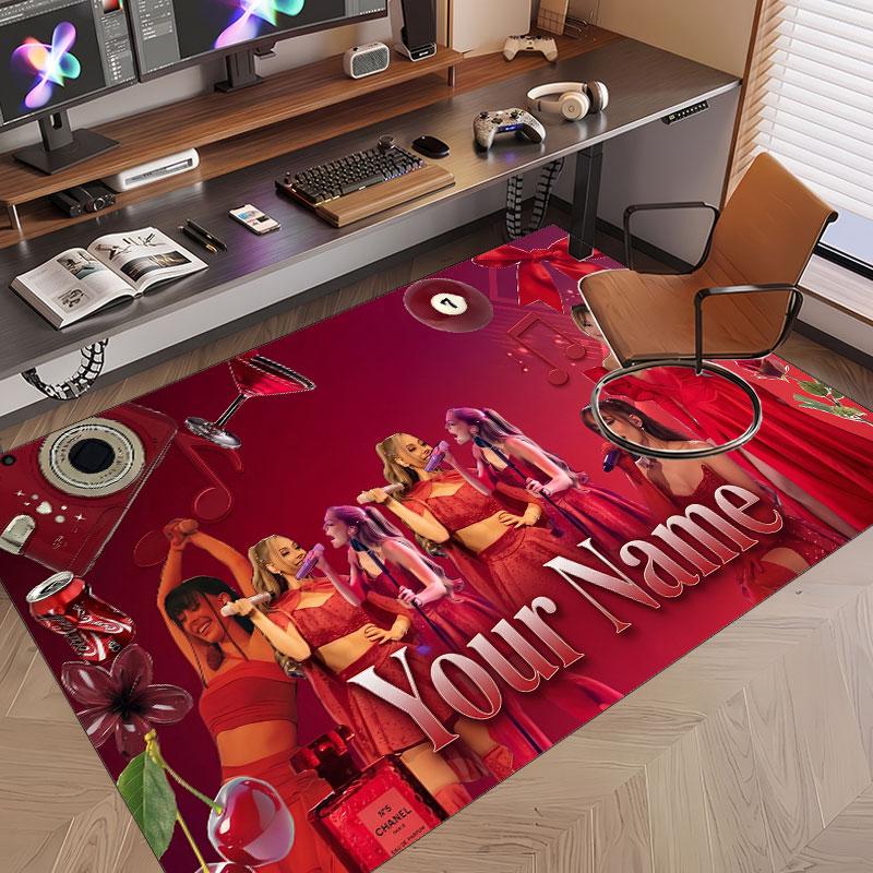 Custom Name Crystal Velvet Rug,Ayliva Comfortable Anti Slip Floor Mat For Room Decoration