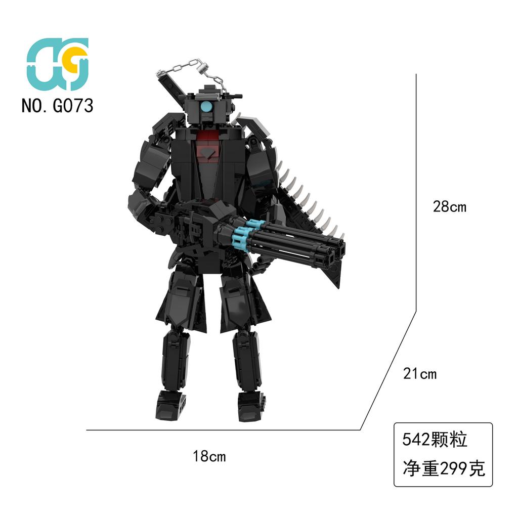 New MOC Skibidi Toilet TV Man Cameraman Building Blocks Assembling Huilding Blocks Educational Toys Ornaments Kid Birthday Gifts