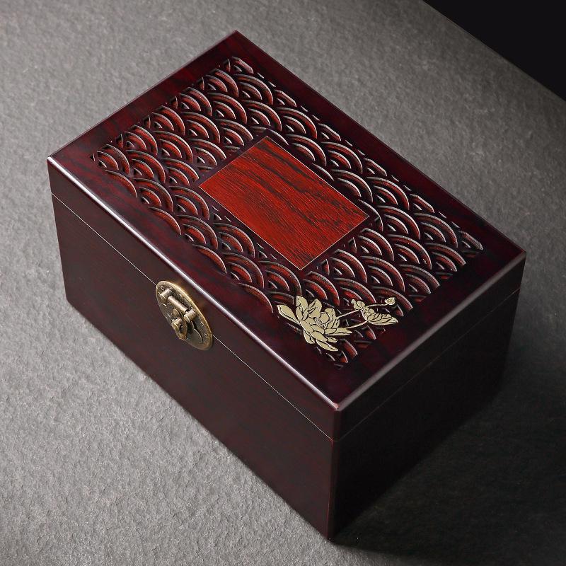 Pu-erh White Tea Wooden Storage Box - Medium Loose Tea Gift Box with One Jin Capacity and Logo Option