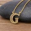 Nidin Light Luxury A-Z 26 Letters Necklace Zircon Pendant for Women Initials Name Necklace Fashion Party Wedding Jewelry Gift